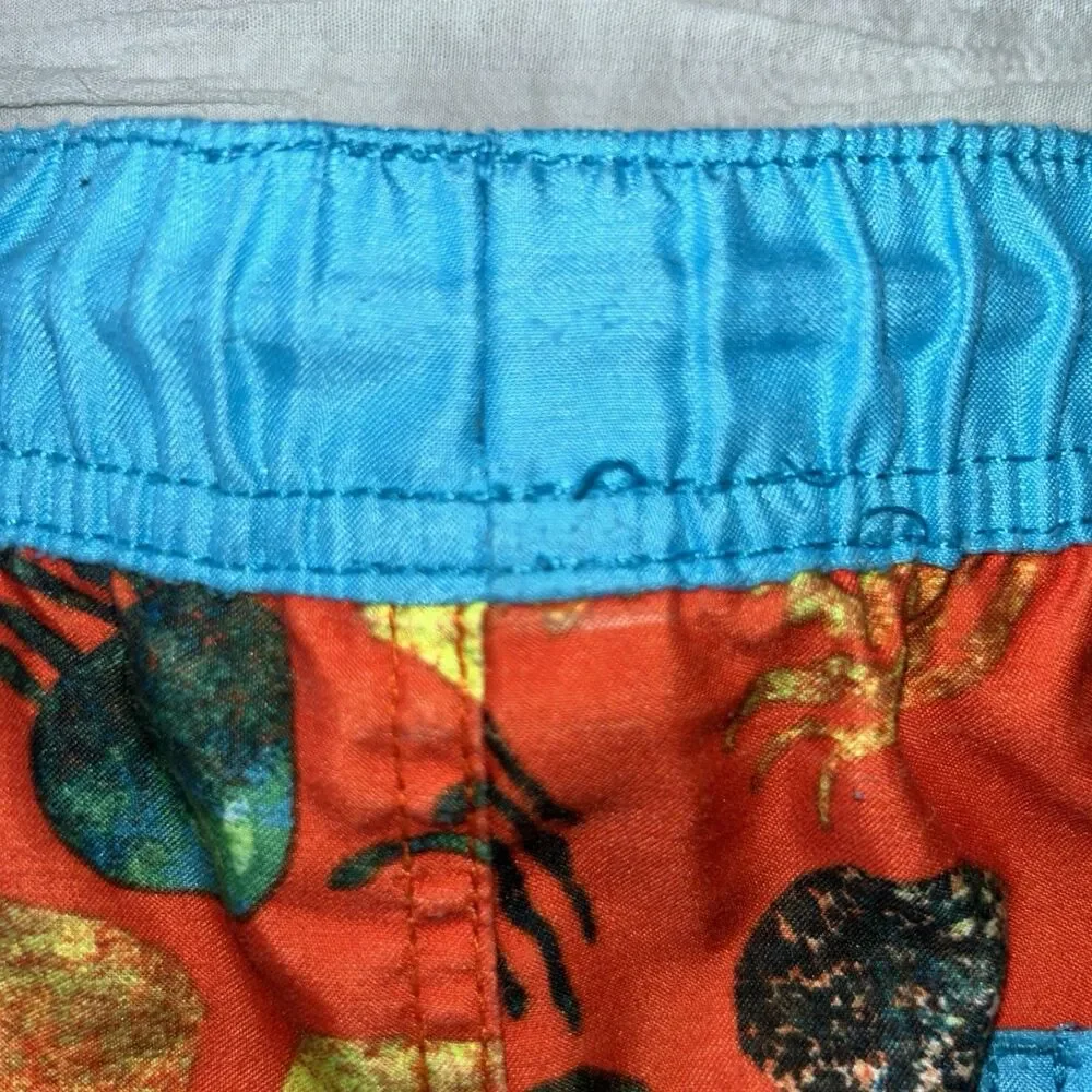 Lands' End Boys Youth XL Swim Trunks Shorts Jellyfish Print Elastic Waist